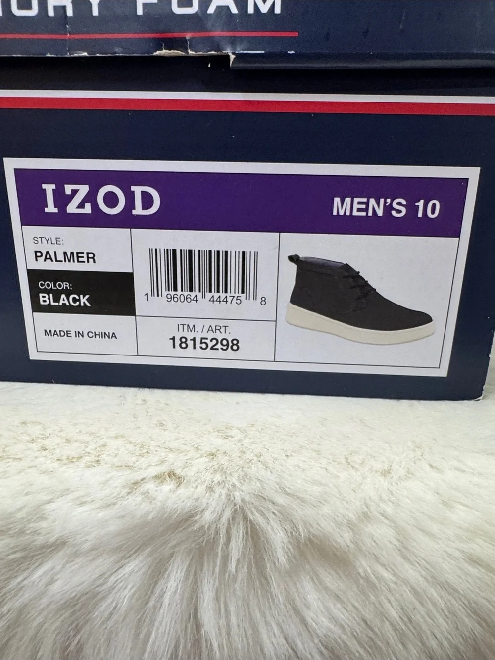 Izod Black Chukka Boots with Cream Sole
